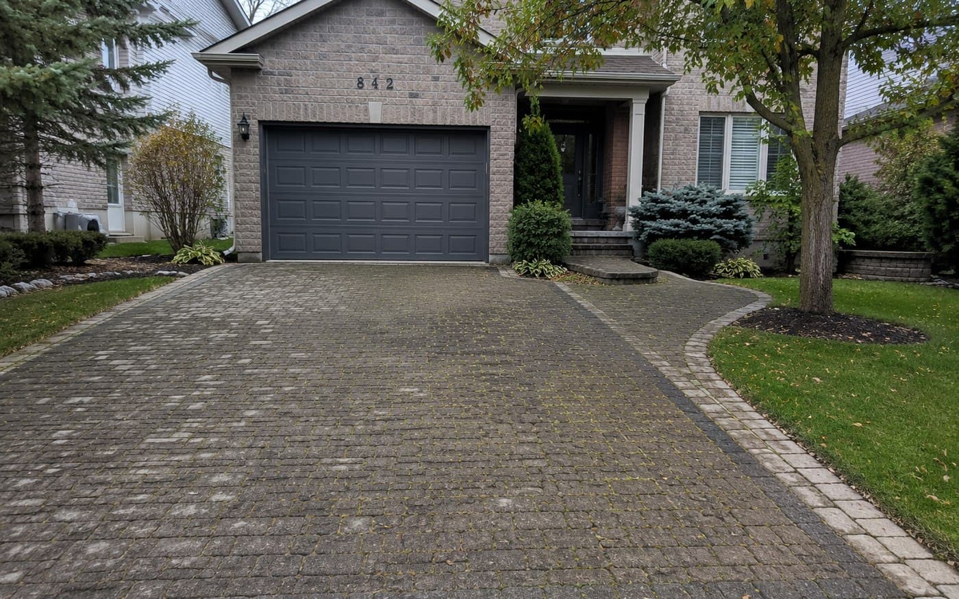 Interlock Driveway Restoration — before