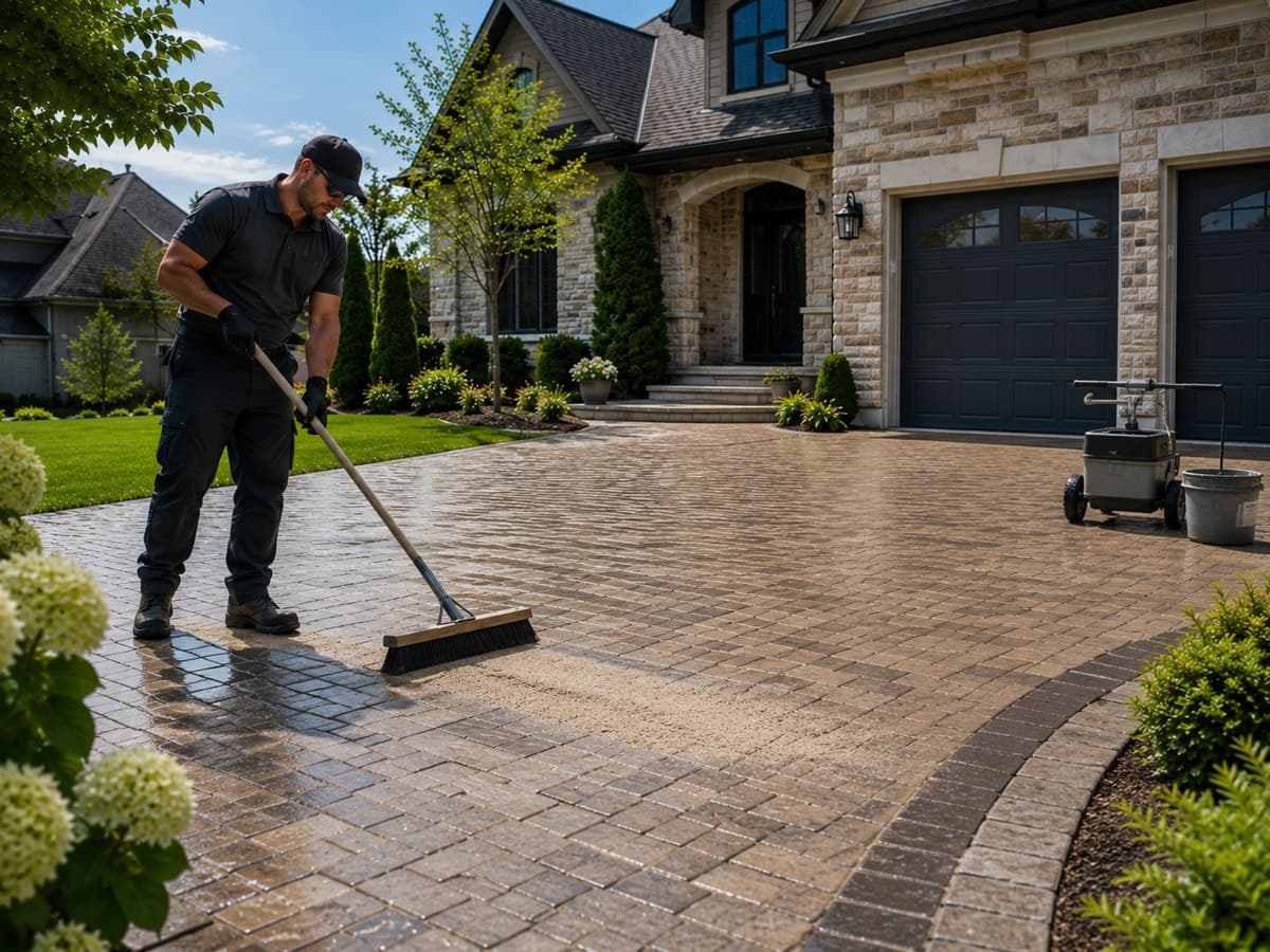 Day 2 — polymeric sand and sealant protection